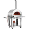 22" Outdoor Pizza Oven Portable Pellet/Gas Oven with Casters for Camping - Image 8