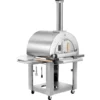 22" Outdoor Pizza Oven Portable Pellet/Gas Oven with Casters for Camping - Image 9