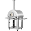 22" Outdoor Pizza Oven Portable Pellet/Gas Oven with Casters for Camping - Image 10