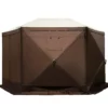 Camping Gazebo Screen Tent, 12*12ft, 6 Sided Pop-up Canopy Shelter Tent with Mesh Windows, Portable Carry Bag, Stakes, Large Shade Tents for Outdoor Camping, Lawn and Backyard, Brown/Beige - Image 30