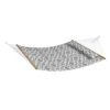 Double Quilted Fabric Hammock, 12 FT Double Hammock with Hardwood Spreader Bars, 2 Person Quilted Hammock with Detachable Pillow and Chains for Camping Outdoor Patio Yard Beach, 480 lbs Capacity - Image 19