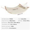 Double Quilted Fabric Hammock, 12 FT Double Hammock with Curved Spreader Bars, 2 Person Quilted Hammock with Detachable Pillow and Chains for Camping Outdoor Patio Yard Beach, 480 lbs Capacity - Image 16