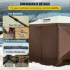 Camping Gazebo Screen Tent, 12*12ft, 6 Sided Pop-up Canopy Shelter Tent with Mesh Windows, Portable Carry Bag, Stakes, Large Shade Tents for Outdoor Camping, Lawn and Backyard, Brown/Beige - Image 35