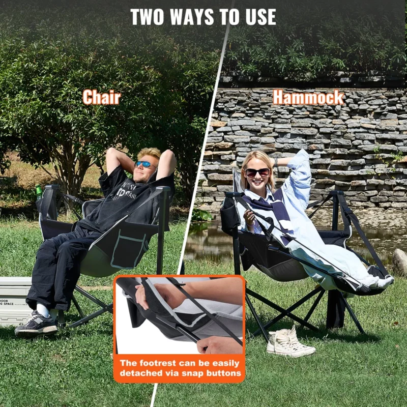 VEVOR Camping Chair Hammock Chair 300 lbs Load Capacity Hammock Folding Chair - Image 4