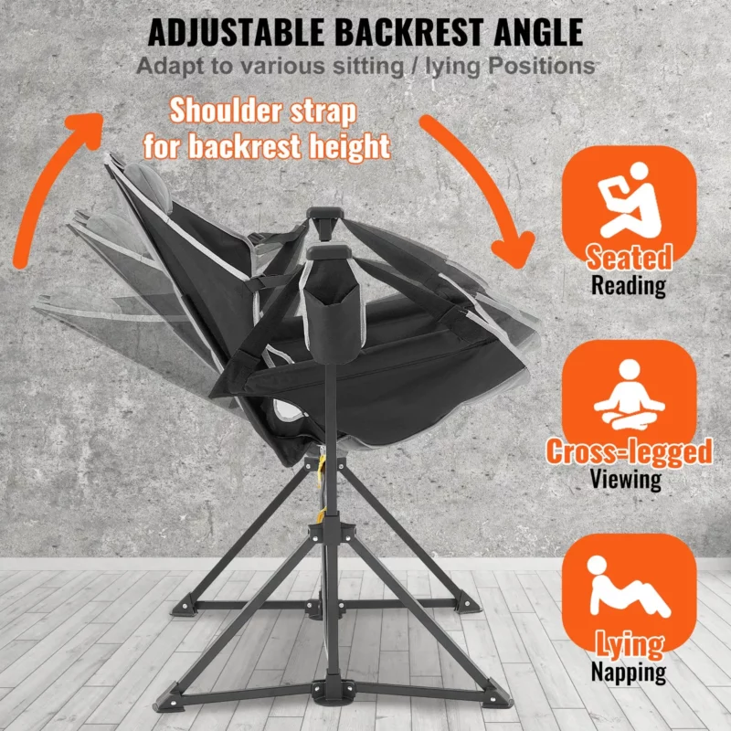 Camping Chair Hammock Chair 300 lbs Load Capacity Hammock Folding Chair - Image 2