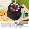 Cooler Bag, 25L Insulated Lunch Bag with Molle Design and Multi-Pocket, 600D Cooler Lunch Box with Removable Storage Bags, Soft Cooler for Office, Picnic, Hiking, Beach or Beverage, Black - Image 3