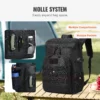 Cooler Bag, 25L Insulated Lunch Bag with Molle Design and Multi-Pocket, 600D Cooler Lunch Box with Removable Storage Bags, Soft Cooler for Office, Picnic, Hiking, Beach or Beverage, Black - Image 5