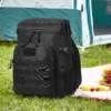 Cooler Bag, 25L Insulated Lunch Bag with Molle Design and Multi-Pocket, 600D Cooler Lunch Box with Removable Storage Bags, Soft Cooler for Office, Picnic, Hiking, Beach or Beverage, Black - Image 7