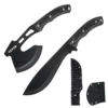 Hunting Knife and Hatchet Axe Combo Set Sheath Fixed Blade Knife Camping - Image 9