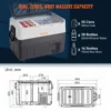 Car Refrigerator, 12 Volt Car Refrigerator Fridge, 48 QT/45 L Dual Zone Portable Freezer, -4-50 Adjustable Range, 12/24V DC and 100-240V AC Compressor Cooler for Outdoor, Camping, Travel, RV - Image 14