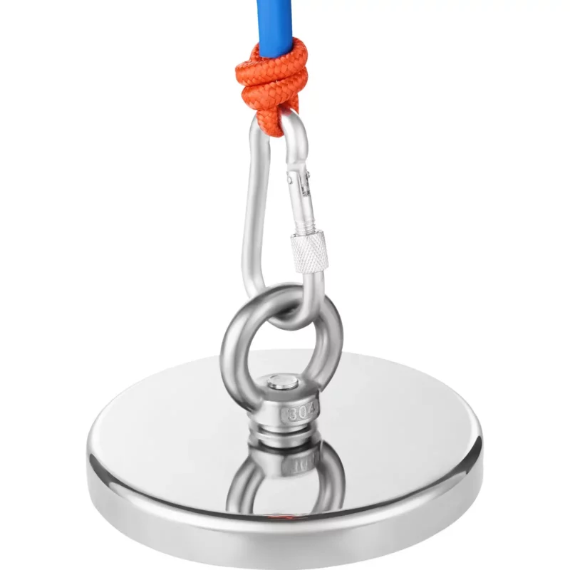 1300 LBS Strong Fishing Magnet Kit Single Sided Pull Force and Rope Carabiner - Image 10