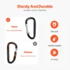 Caribeaner Clip Spring Snap Hook Keyring Camping Sports Karabiner 10 PCS - Image 3