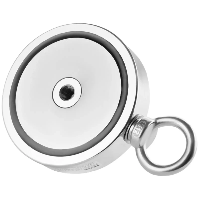 2000 LBS Strong Fishing Magnet Kit Double Sided Pull Force and Rope Carabiner - Image 9