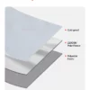 Camping Blanket 79" x 59" Wearable Warm Stadium Blanket Outdoor Light Grey - Image 3