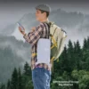 Camping Blanket 79" x 59" Wearable Warm Stadium Blanket Outdoor Light Grey - Image 5