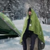 Camping Blanket 82" x 55" Warm Stadium Blanket 330GSM Outdoor Travel