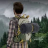 Wool Camping Blanket 64" x 88" Warm for Camping Hiking Travel Light Grey - Image 5