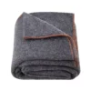 Wool Camping Blanket 64" x 88" Warm for Camping Hiking Travel Light Grey - Image 9