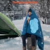 Camping Blanket 75" x 52" Wearable Warm Stadium Blanket Outdoor Printed