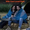 Camping Blanket 75" x 52" Wearable Warm Stadium Blanket Outdoor Printed - Image 4