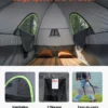 Truck Tent 5.0-5.2ft Waterproof PU2000 Truck Bed Camping Tent 2-3 Person - Image 5
