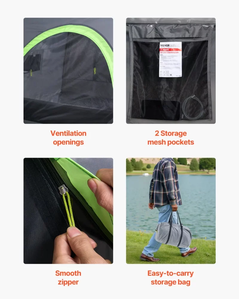 Truck Tent 5.5-6.0ft Waterproof PU2000 Truck Bed Camping Tent 2-3 Person - Image 5