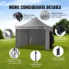 10x10 FT Pop up Canopy with Removable Sidewalls, Instant Canopies Portable Gazebo & Wheeled Bag, UV Resistant Waterproof, Enclosed Canopy Tent for Outdoor Events, Patio, Backyard, Party, Camping - Image 25