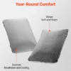 Camping Pillow Lightweight Portable Travel Pillow Memory Foam & Washable Cover