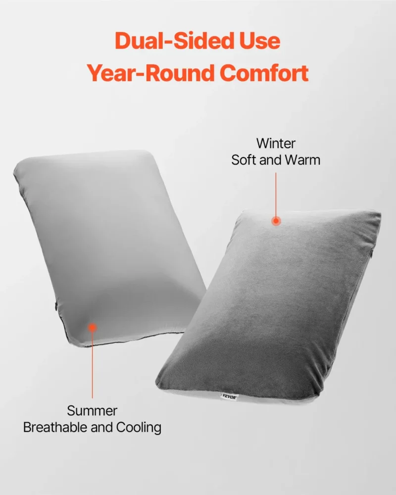 Camping Pillow Lightweight Portable Travel Pillow Memory Foam & Washable Cover