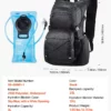 Hydration Pack Backpack 2L TPU Water Bladder Cycling Hiking Running Camping - Image 6