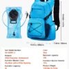 Hydration Pack Backpack 2L TPU Water Bladder Cycling Hiking Running Camping - Image 6