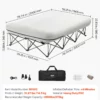 Air Mattress with Frame & Pump 2 Person Blow Up Camping Mattress 600lbs - Image 6