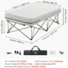 Air Mattress with Frame & Pump 1 Person Blow Up Camping Mattress 300lbs - Image 6