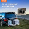 49.4 x 22.4 x 7.1 in Hitch Cargo Carrier, 500lbs Loading Capacity Trailer Hitch Mounted Cargo Basket, Rust-proof Aluminum Luggage Carrier Rack Fits 2" Hitch Receiver for SUV Truck Pickup Camping