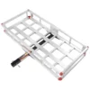 49.4 x 22.4 x 7.1 in Hitch Cargo Carrier, 500lbs Loading Capacity Trailer Hitch Mounted Cargo Basket, Rust-proof Aluminum Luggage Carrier Rack Fits 2" Hitch Receiver for SUV Truck Pickup Camping - Image 9
