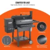 53" Heavy Duty Charcoal Grill BBQ Portable Grill with Cart Outdoor Cooking - Image 5