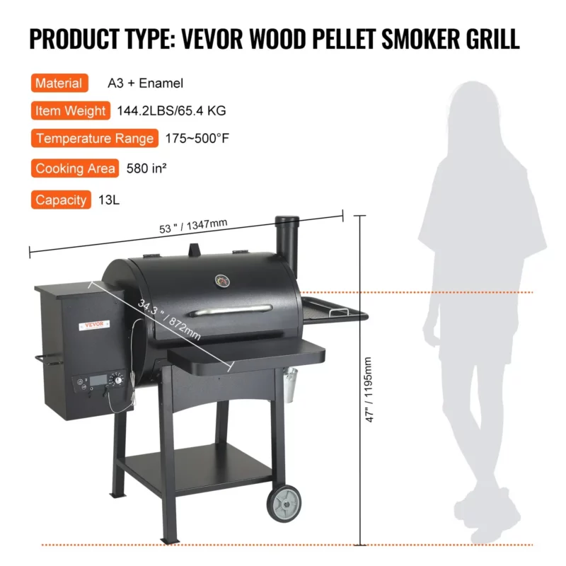 53" Heavy Duty Charcoal Grill BBQ Portable Grill with Cart Outdoor Cooking - Image 6