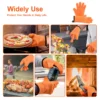 Silicone Smoker Oven Gloves, Non-Slip Heat Resident BBQ Grill Gloves with Fingers, Waterproof & Hangable Design, Easy to Clean & Store, for Grilling, Oven, BBQ, Baking, Frying - Image 6