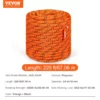 Double Braided Polyester Rope, 3/4 in x 220 ft, 24 Strands, 20000 LBS Breaking Strength Outdoor Rope, Arborist Rigging Rope for Rock Hiking Camping Swing Rappelling Rescue, Orange/Black - Image 6
