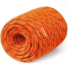Double Braided Polyester Rope, 3/4 in x 220 ft, 24 Strands, 20000 LBS Breaking Strength Outdoor Rope, Arborist Rigging Rope for Rock Hiking Camping Swing Rappelling Rescue, Orange/Black - Image 9