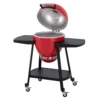 20IN Egg-shaped Grill with Pizza Plate, Red - Image 6