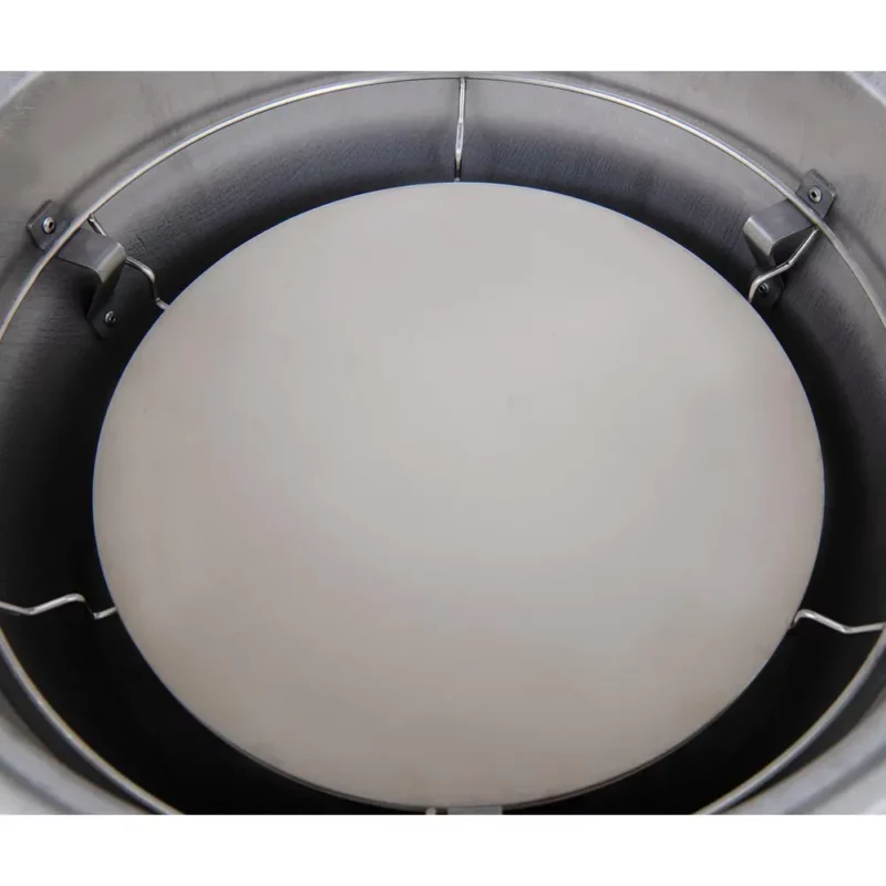 20IN Egg-shaped Grill with Pizza Plate, Red - Image 9