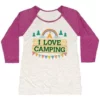 I LOVE CAMPING (POCKET CAMP PARODY) WOMEN'S TRI-BLEND BASEBALL TEE - Image 4