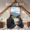 Inflatable Tent for Camping 3-5 Person Glamping Tent with Pump Easy Set up - Image 2