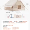 Inflatable Tent for Camping 3-5 Person Glamping Tent with Pump Easy Set up - Image 6
