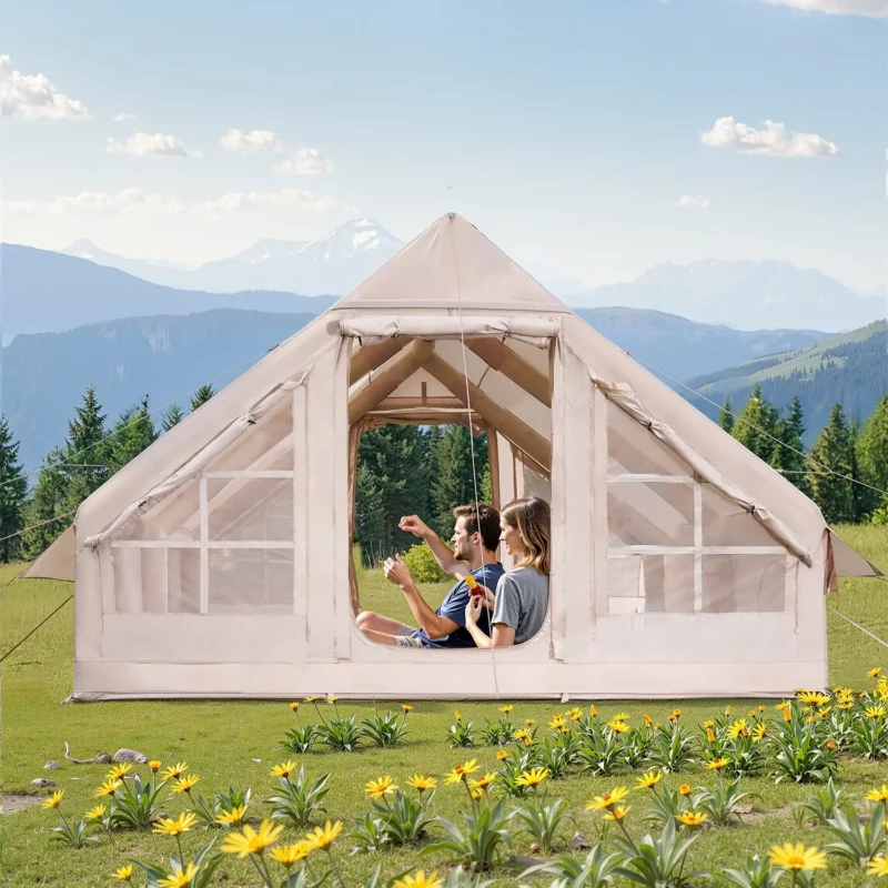 Inflatable Tent for Camping 5-8 Person Glamping Tent with Pump Easy Set up - Image 7