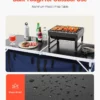 Camping Kitchen Table Folding Portable Cook Station 3 Adjustable Height Aluminum - Image 2