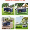 Camping Kitchen Table Folding Portable Cook Station 3 Adjustable Height Aluminum - Image 6