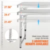 Camping Kitchen Table, Quick set-up Folding Camping Table, 3 Adjustable Heights, MDF Camping Table, Ideal for Outdoor Picnics, BBQs, Camping, RV Traveling - Image 5