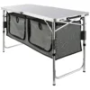 Camping Kitchen Table, Quick set-up Folding Camping Table, 3 Adjustable Heights, MDF Camping Table, Ideal for Outdoor Picnics, BBQs, Camping, RV Traveling - Image 9